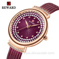 Reward luxury wristwatch full rhinestone dial 4 colors 32mm dial diameter quartz japan movement vacuum plating women watches